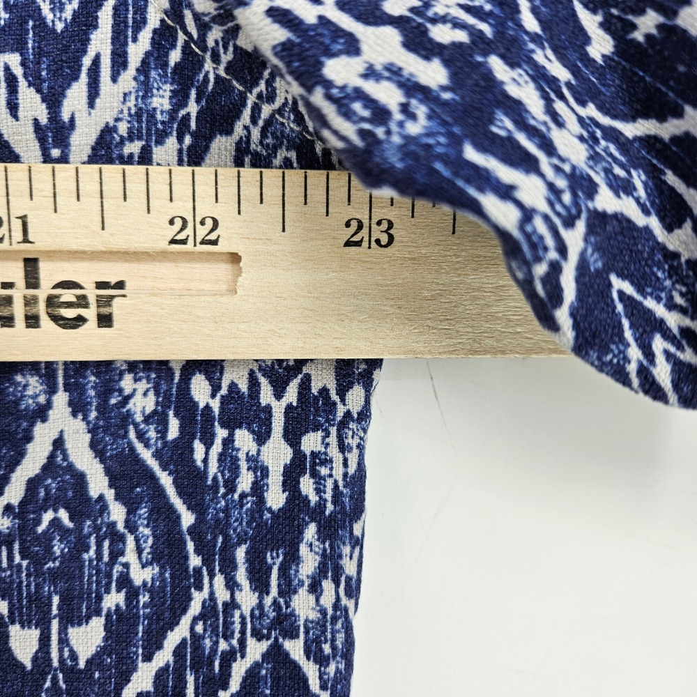Tommy Bahama Shirt Mens Large Silk Blue Geometric Button Up Short Sleeve - Picture 6 of 10